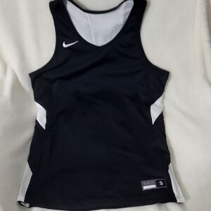 Nike Women's Black and White Athletic Tank Top